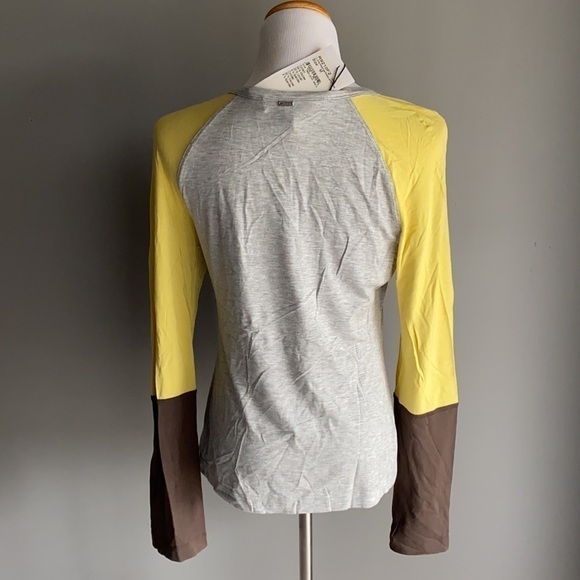ST. JOHN Top M NWT Grey Melange Slate Lemongrass - Picture 2 of 9